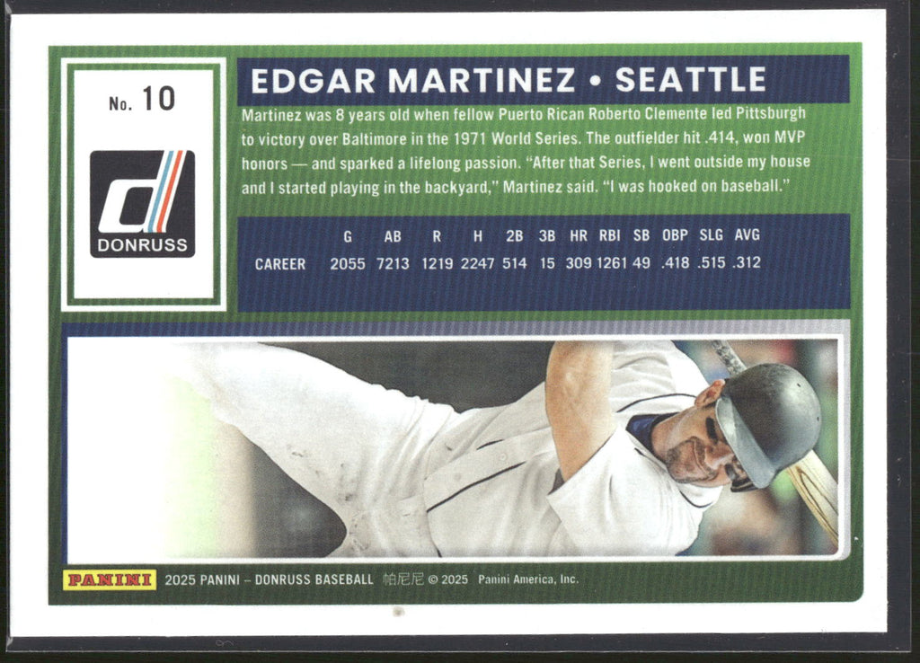 2025 Donruss #10 Edgar Martinez Red and Blue