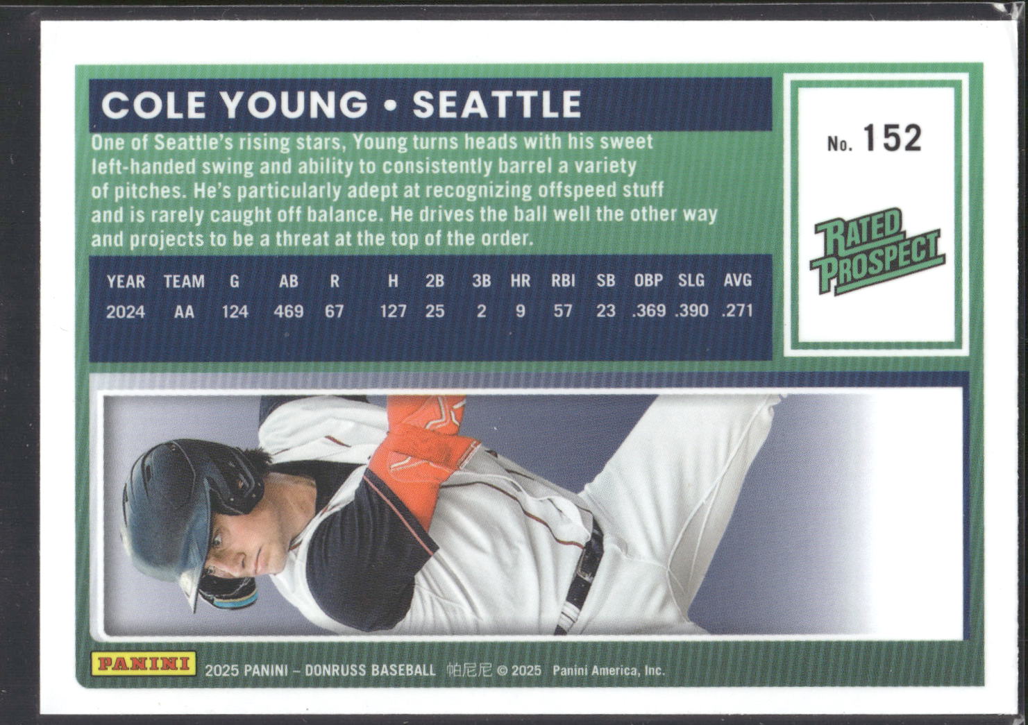 2025 Donruss #152 Cole Young Optic