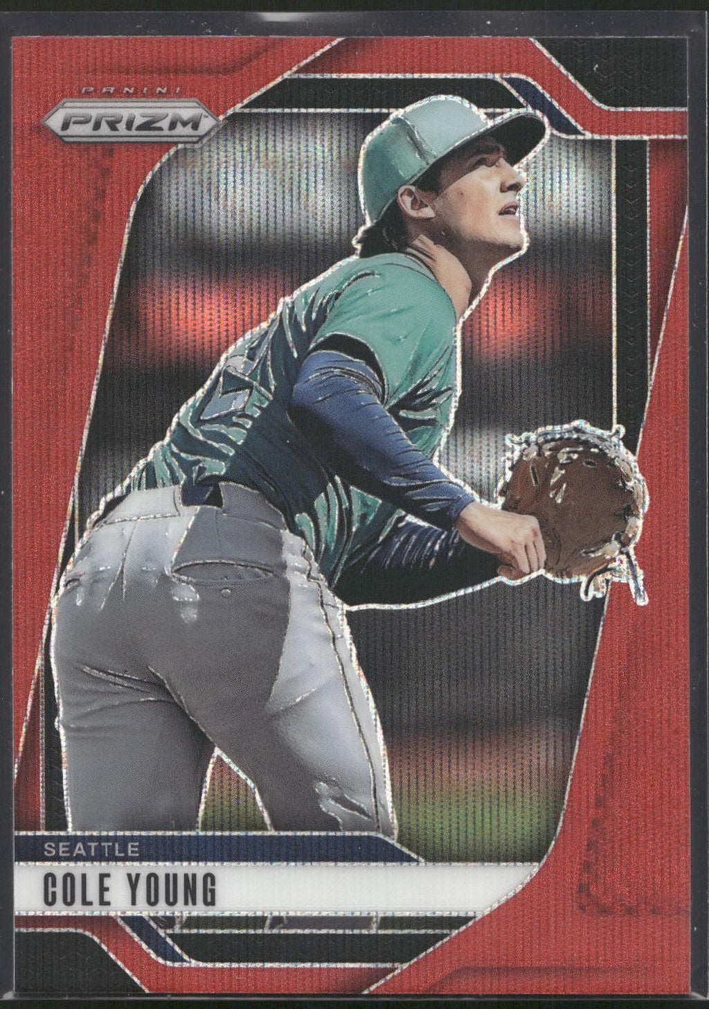 2025 Panini Prizm #280 Cole Young Ruby Wave Prizms