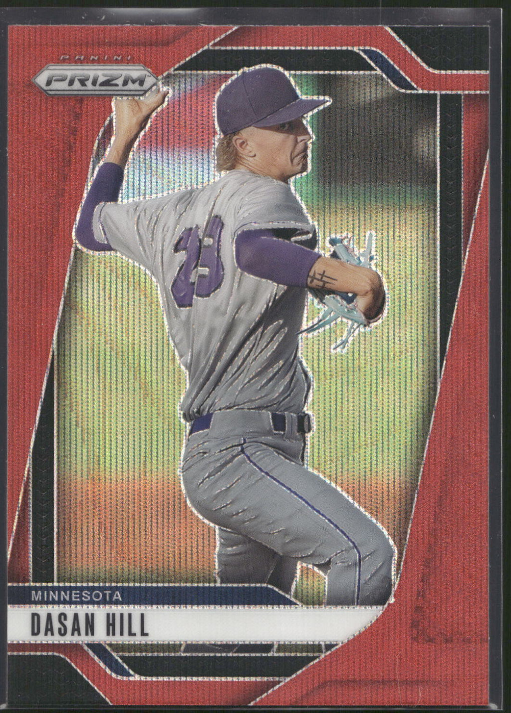 2025 Panini Prizm #188 Dasan Hill Ruby Wave Prizms
