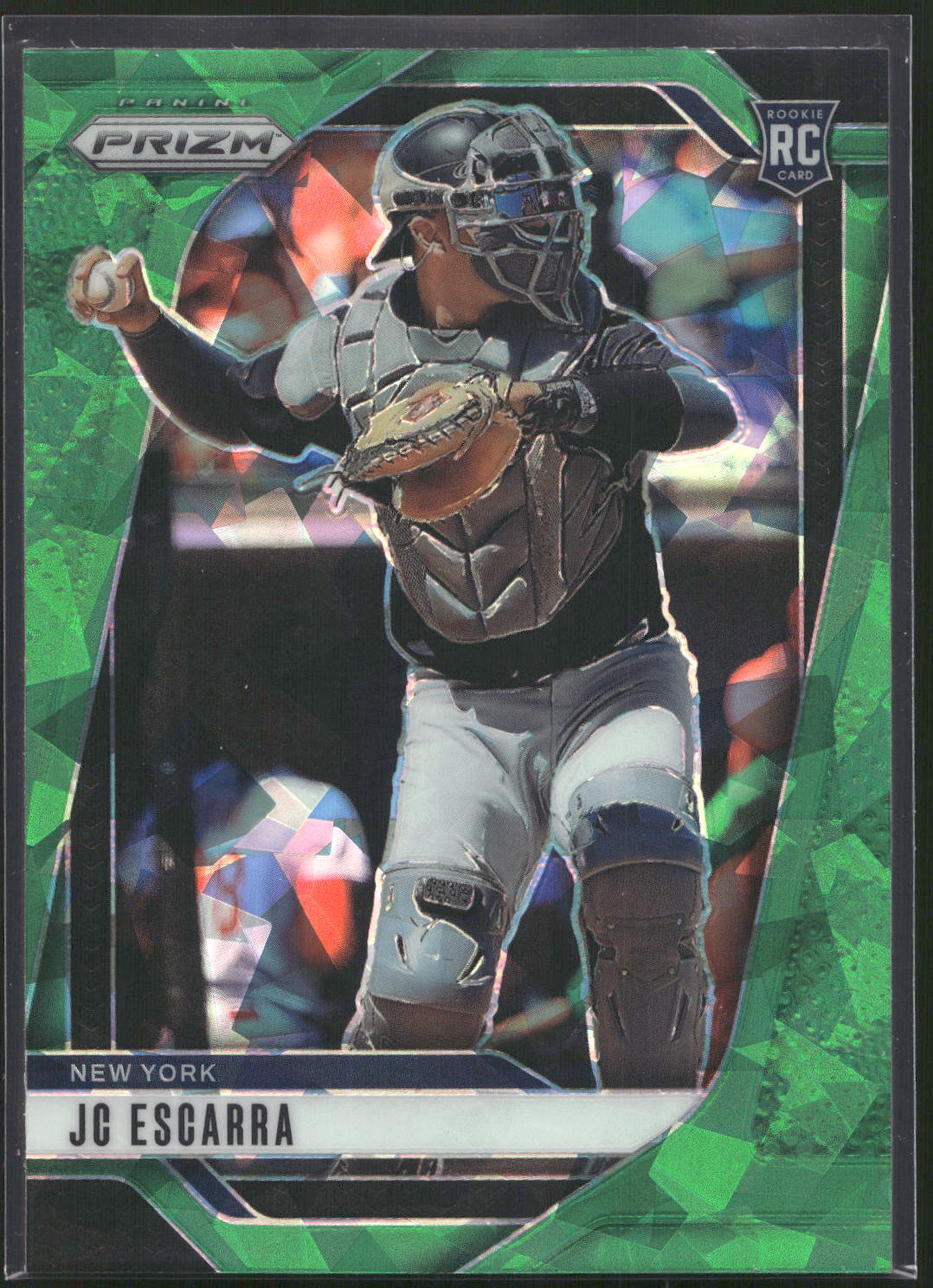 2025 Panini Prizm #117 JC Escarra Green Ice Prizms