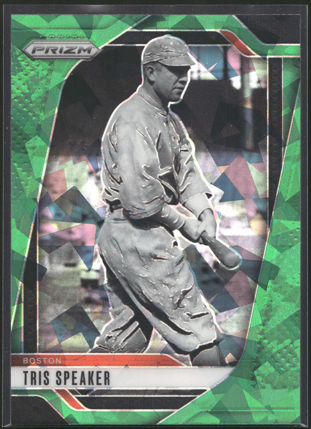 2025 Panini Prizm #21 Tris Speaker Green Ice Prizms