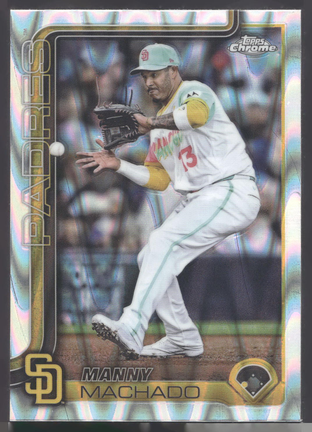 2025 Topps Chrome #53 Manny Machado RayWave Refractors