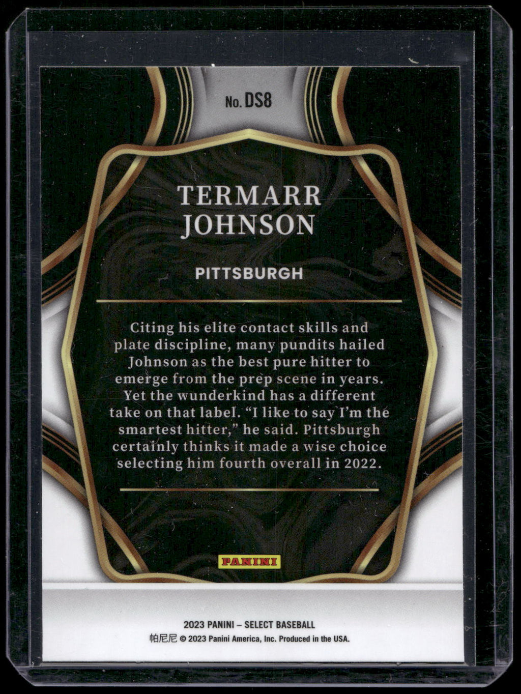 2023 Panini Select #DS8 Termarr Johnson Draft Selections