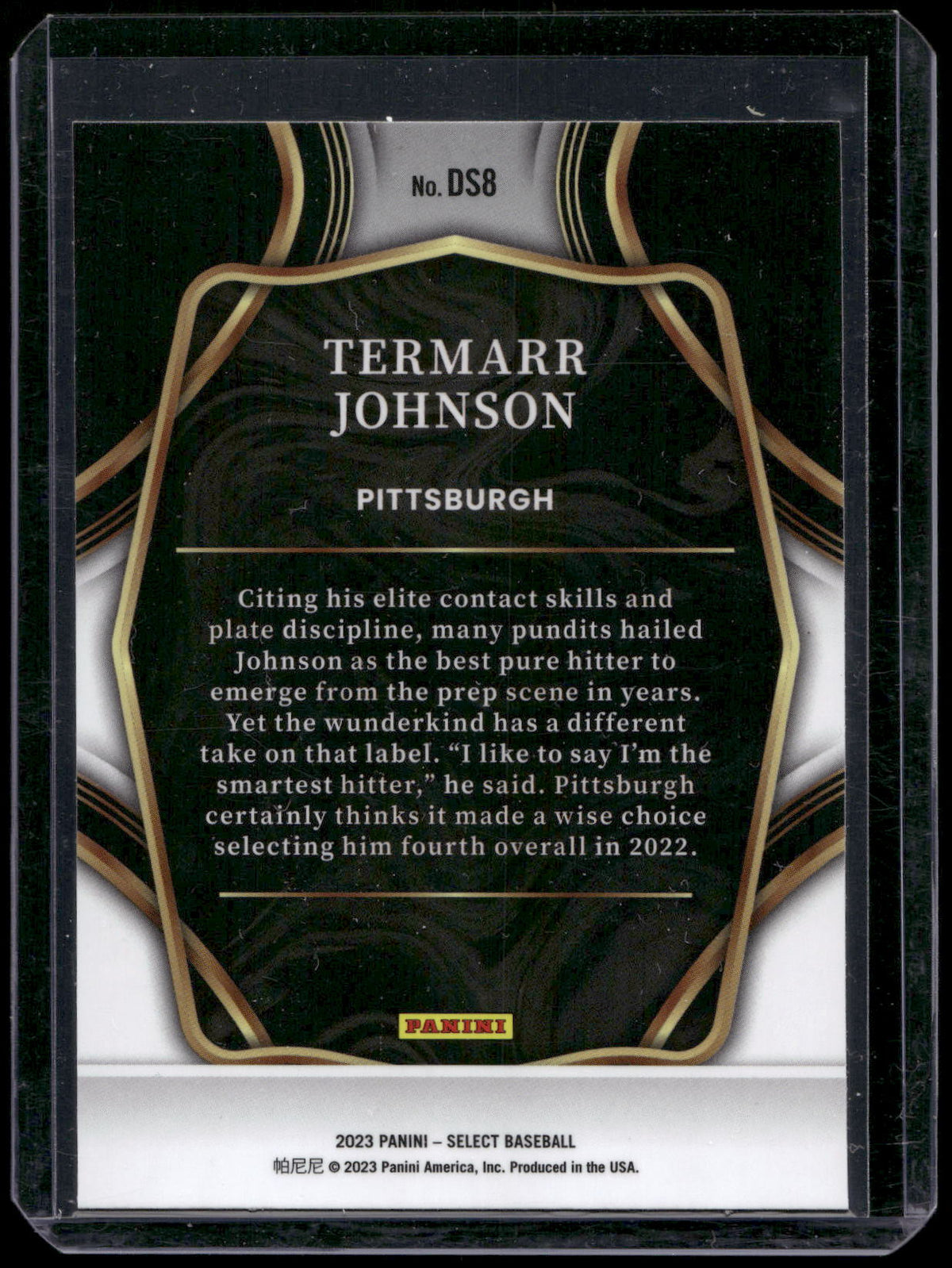 2023 Panini Select #DS8 Termarr Johnson Draft Selections