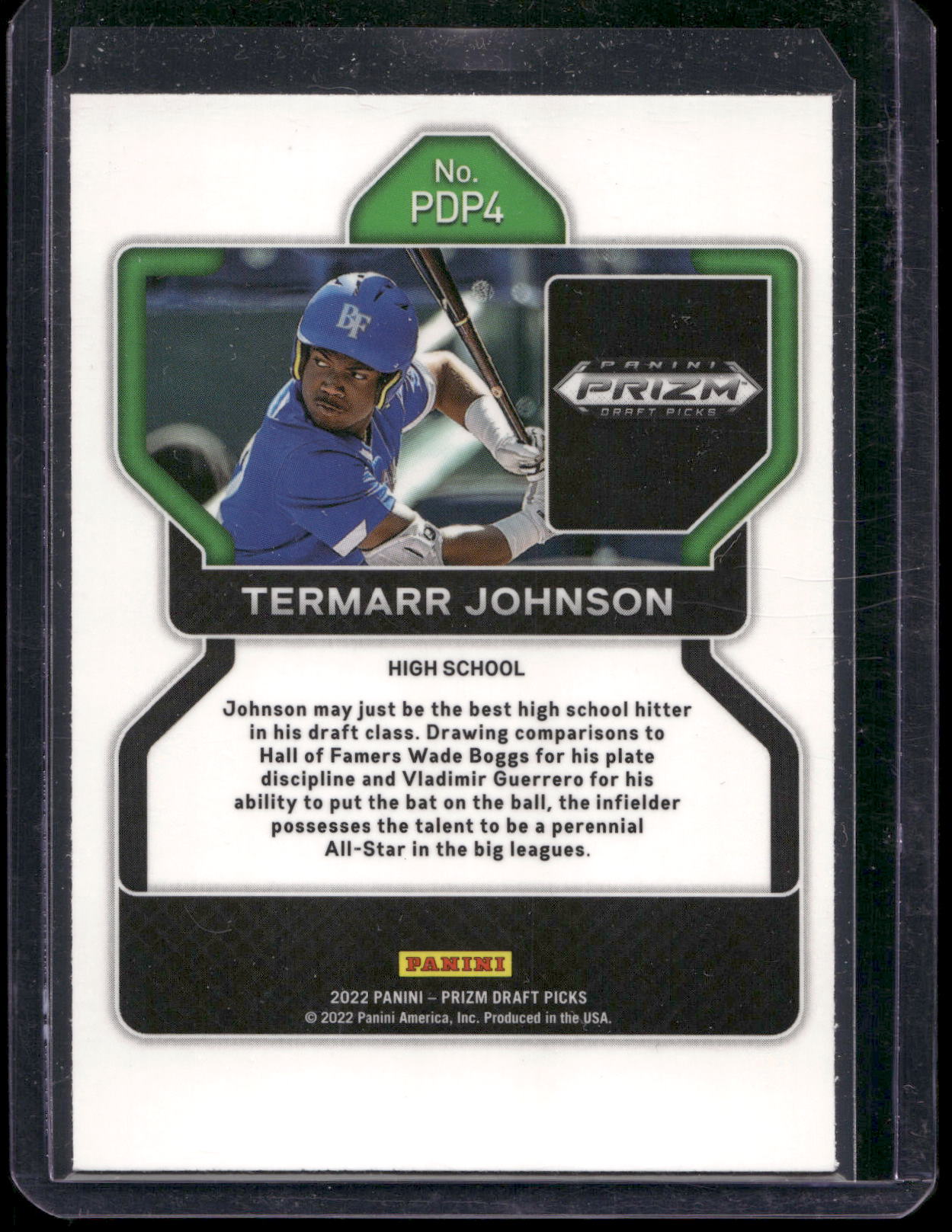 2022 Panini Prizm Draft Picks #PDP4 Termarr Johnson Silver
