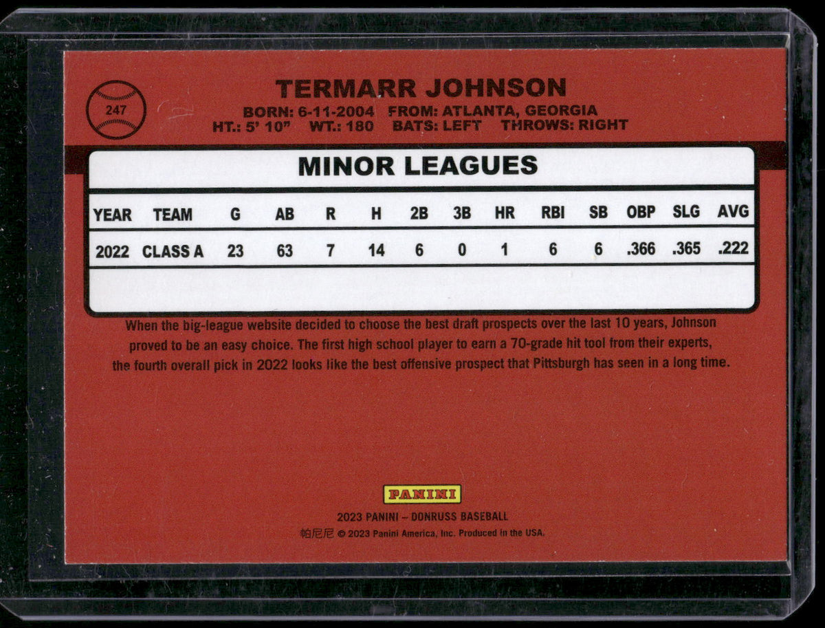 2023 Donruss #247 Termarr Johnson