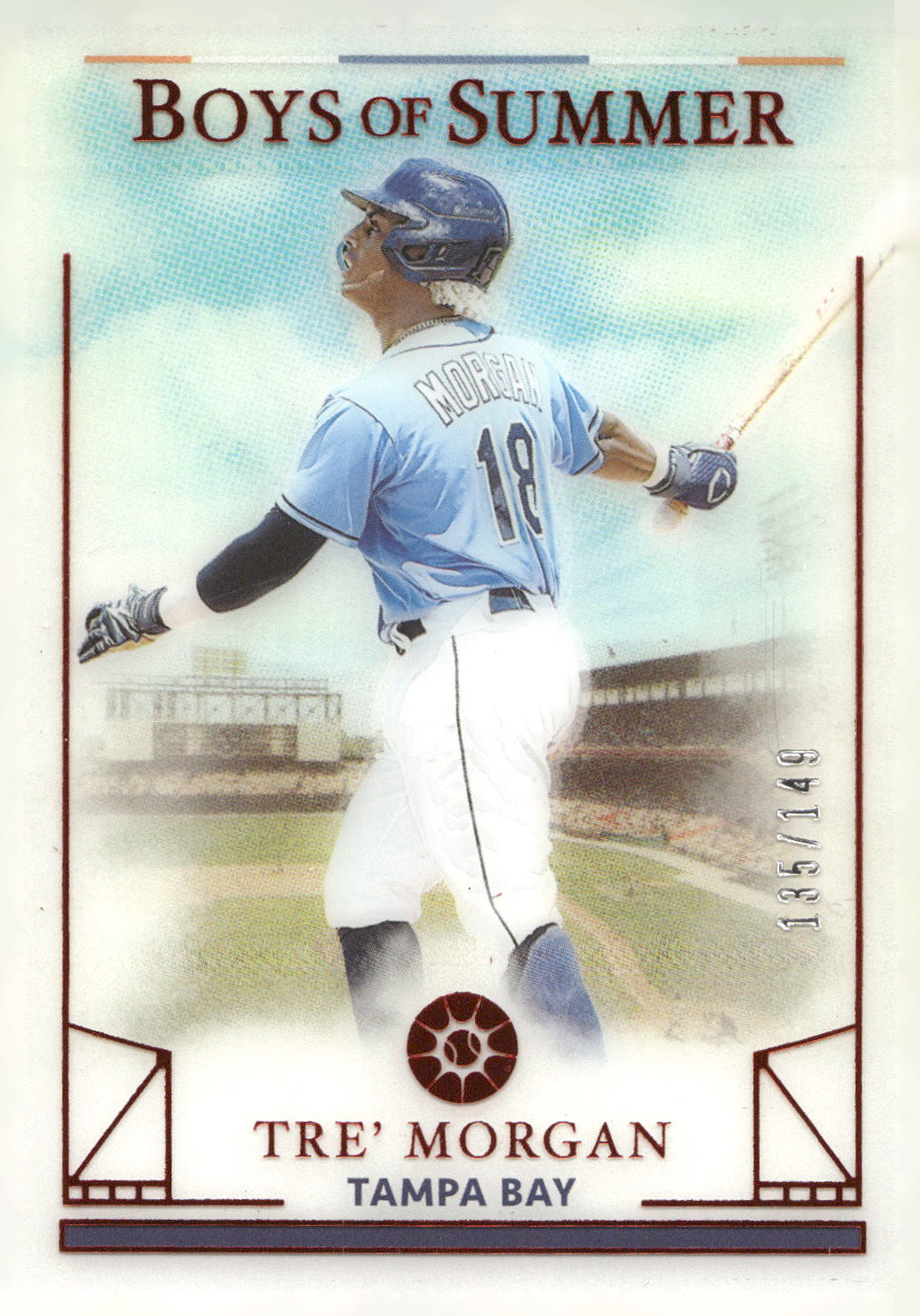 2024 Panini Boys of Summer #100 Tre' Morgan Red #/149