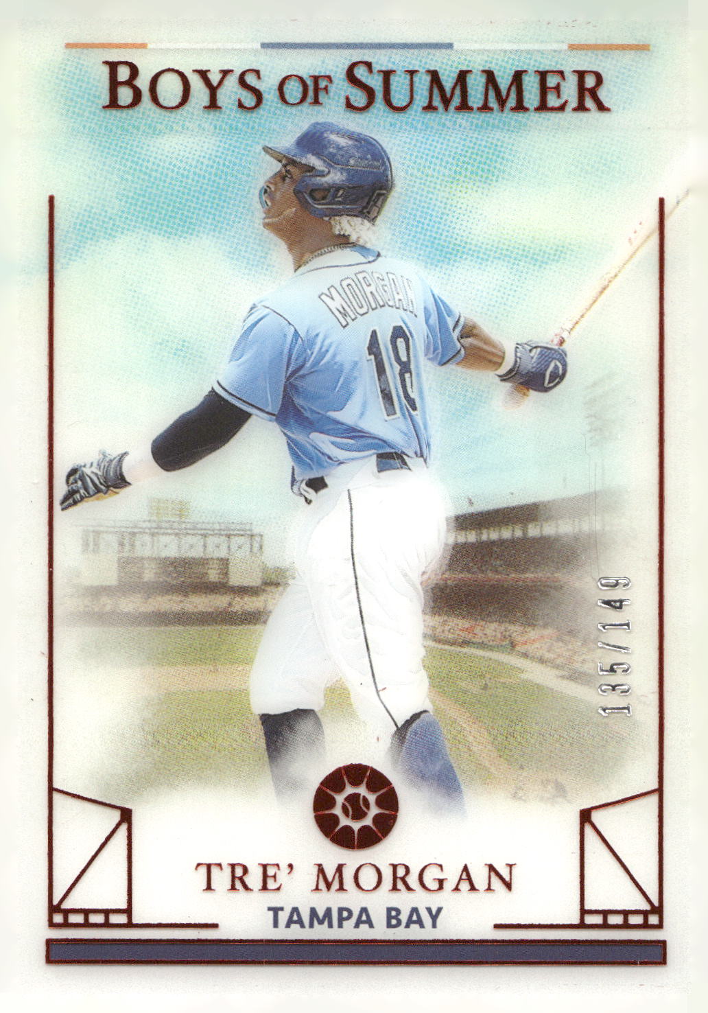 2024 Panini Boys of Summer #100 Tre' Morgan Red #/149