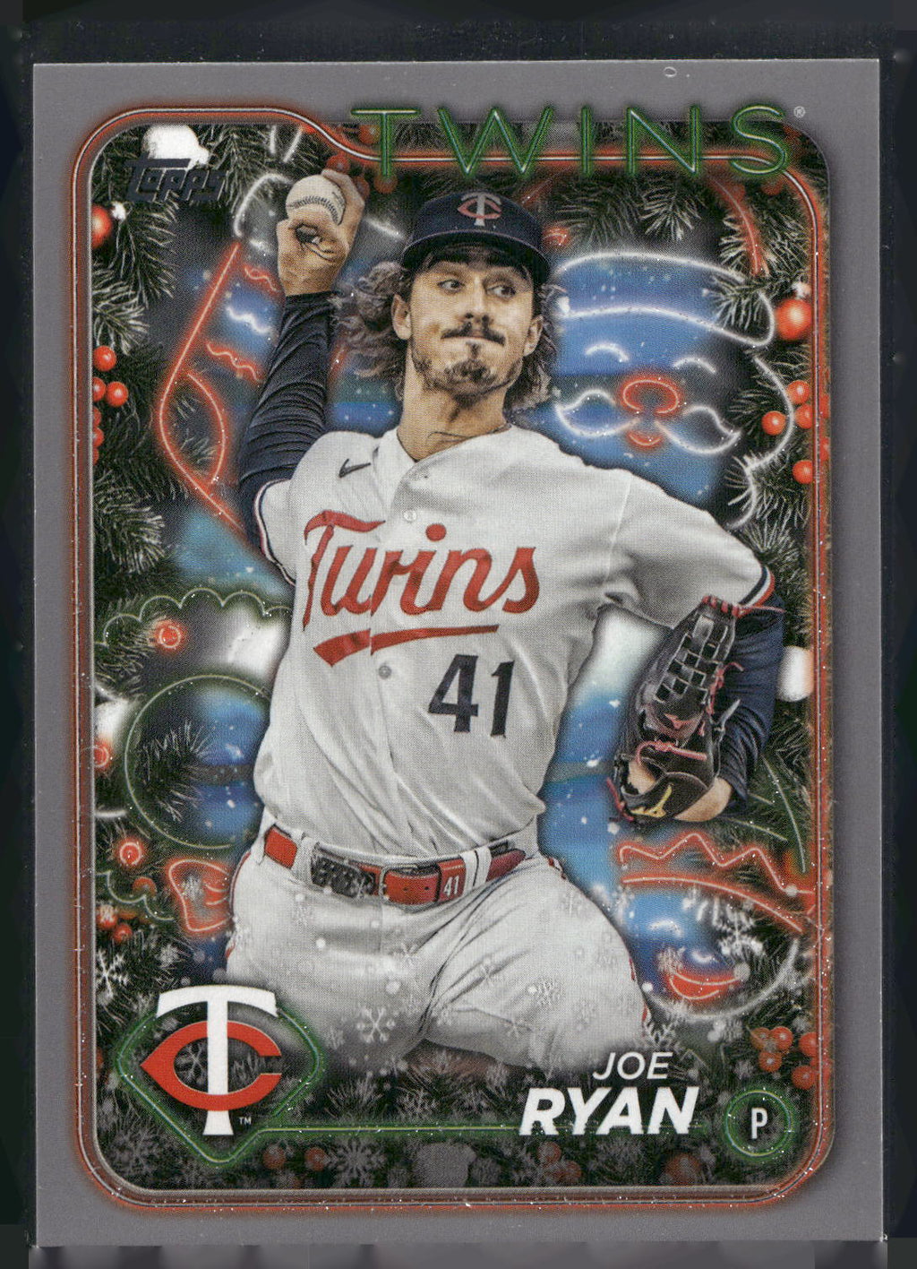2024 Topps Holiday #H104 Joe Ryan Silver Glitter