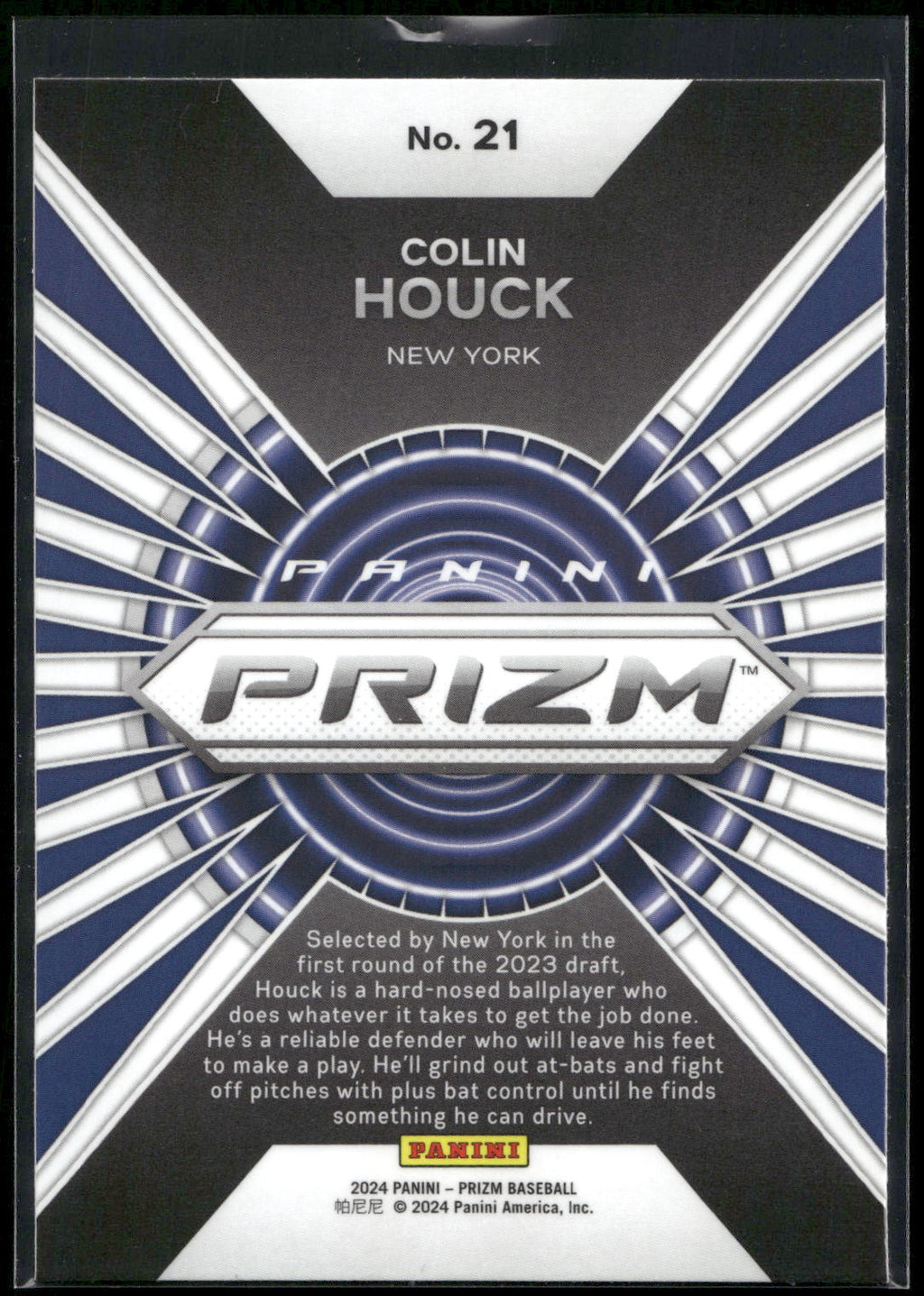2024 Panini Prizm #21 Colin Houck Hype Silver Prizms