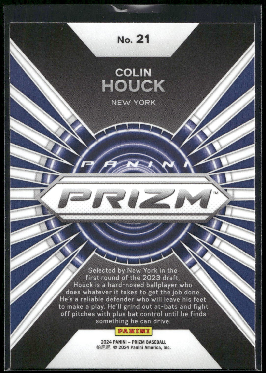 2024 Panini Prizm #21 Colin Houck Hype Silver Prizms
