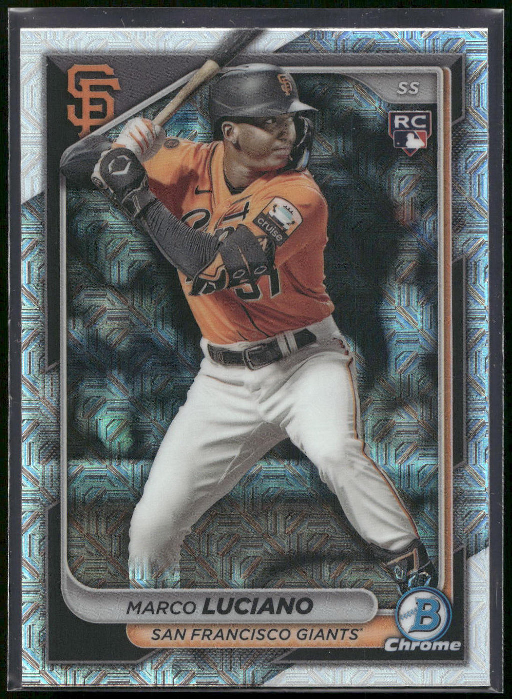 2024 Bowman Chrome #43 Marco Luciano Mojo Refractors