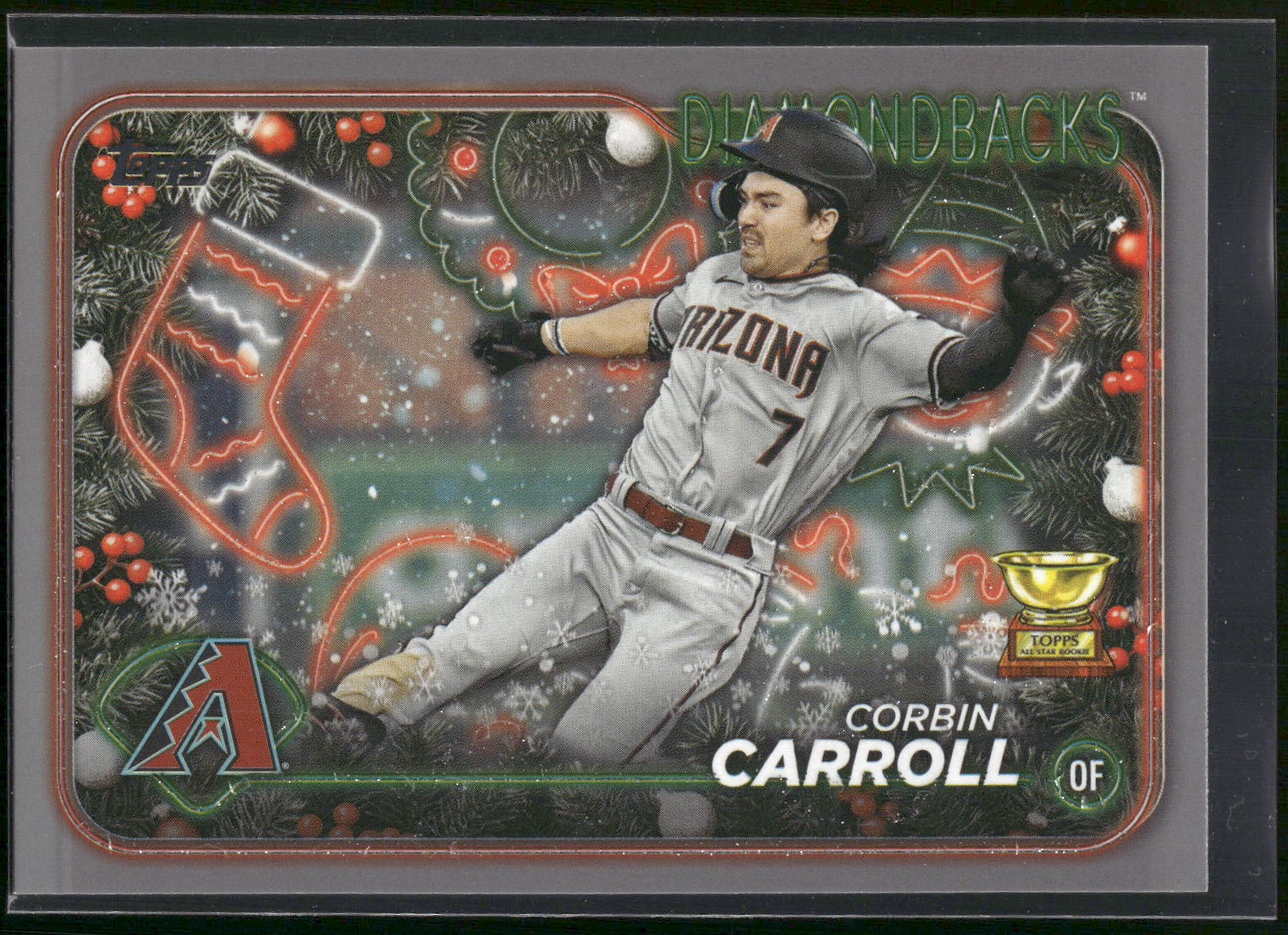 2024 Topps Holiday #H42 Corbin Carroll Silver Glitter