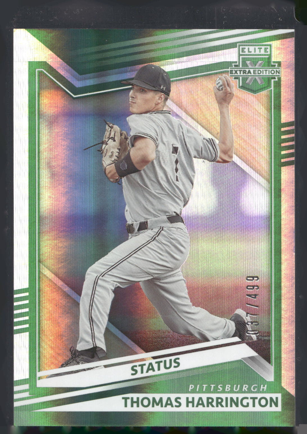2022 Panini Elite Extra Edition #36 Thomas Harrington Status Green #/499