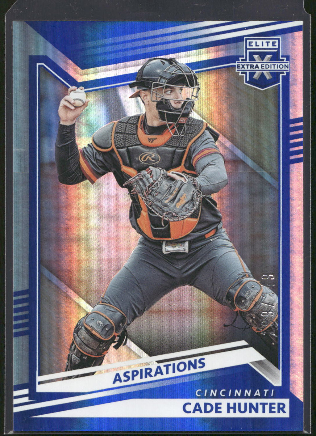 2022 Panini Elite Extra Edition #153 Cade Hunter Aspirations Blue #/349