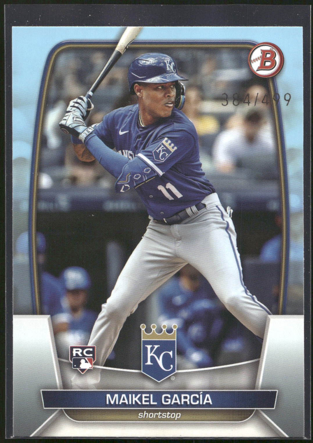 2023 Bowman #44 Maikel Garcia Sky Blue #/499