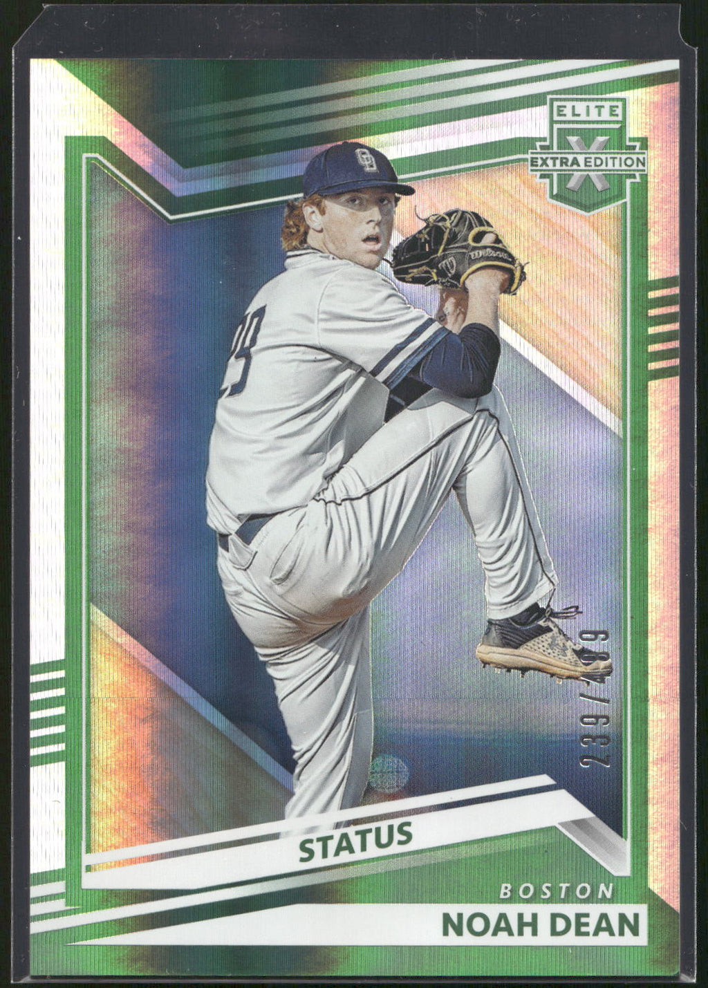2022 Panini Elite Extra Edition #159 Noah Dean Status Green #/499