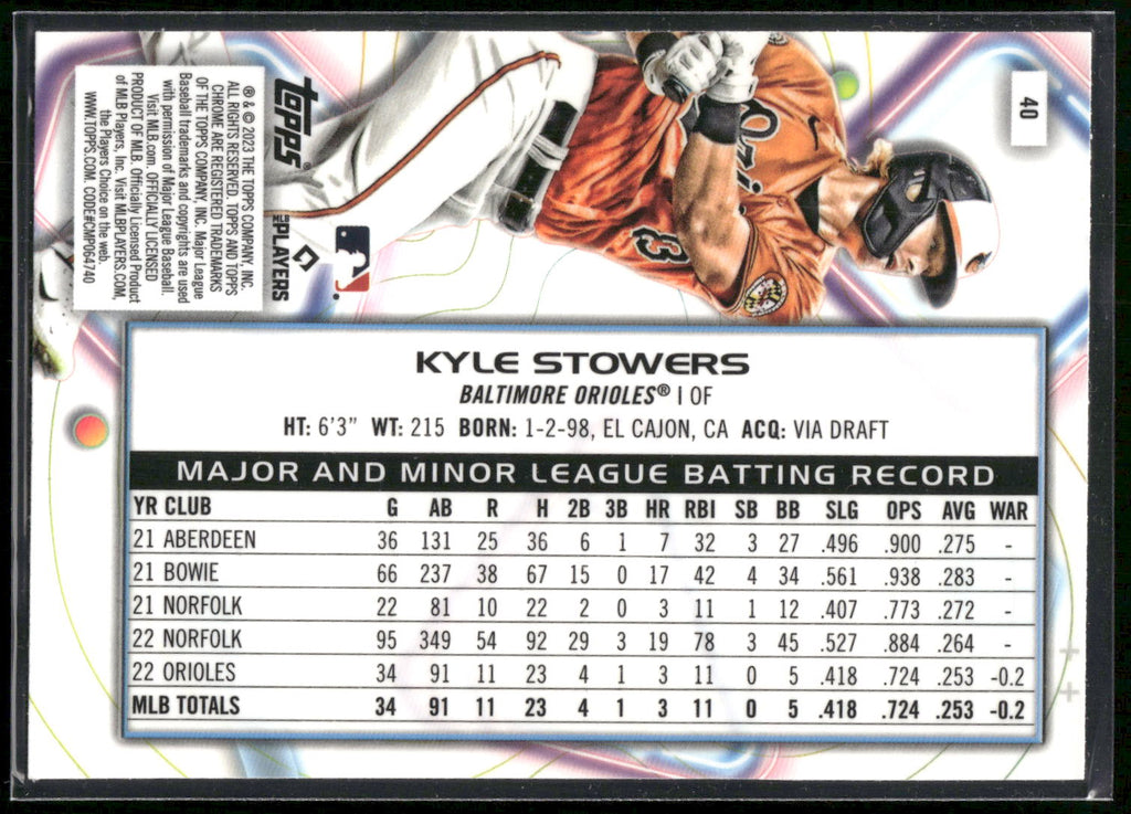 2023 Topps Chrome Cosmic #40 Kyle Stowers