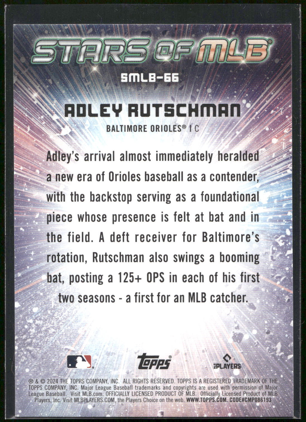 2024 Topps Update #SMLB-66 Adley Rutschman Stars of MLB