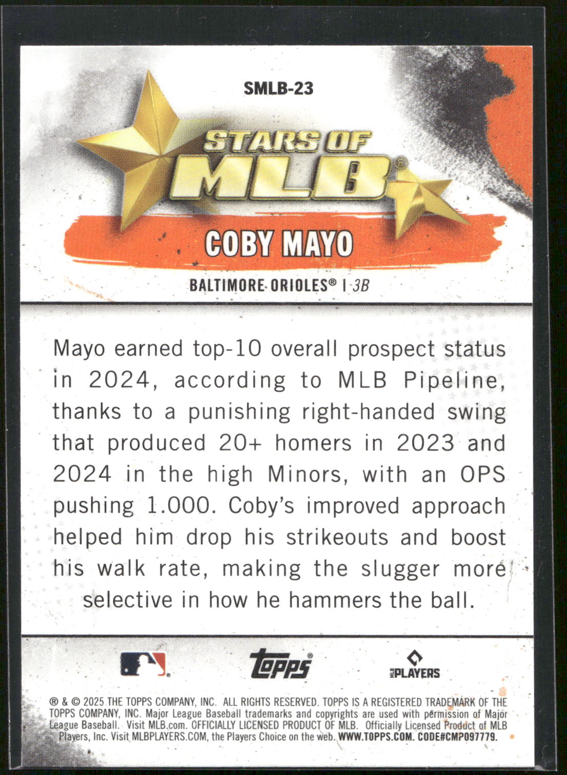 2025 Topps #SMLB-23 Coby Mayo Stars of MLB