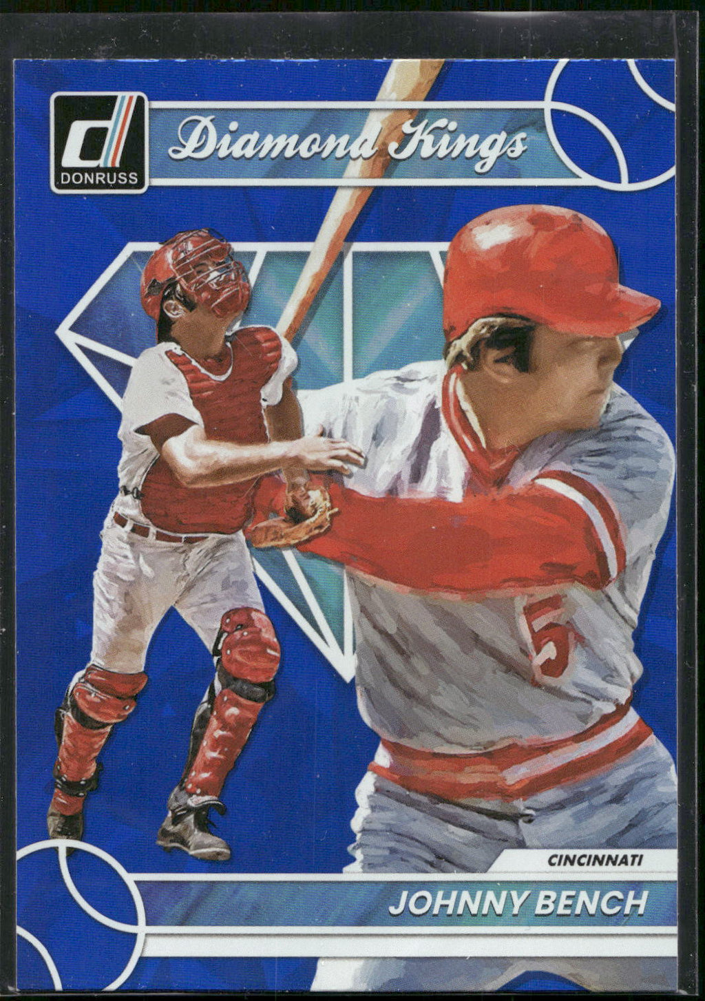 2023 Donruss #25 Johnny Bench Holo Blue