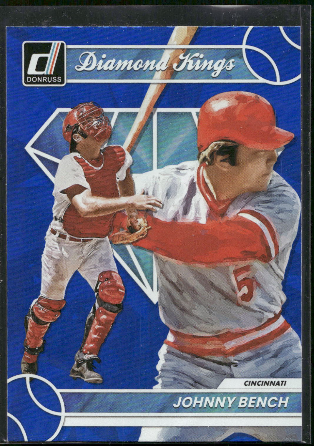 2023 Donruss #25 Johnny Bench Holo Blue