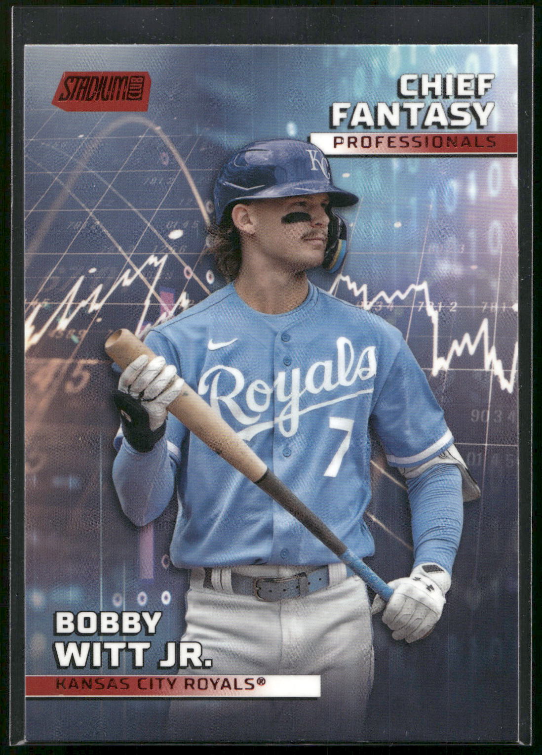 2023 Stadium Club #CFPRO-13 Bobby Witt Jr. Chief Fantasy Professionals Red