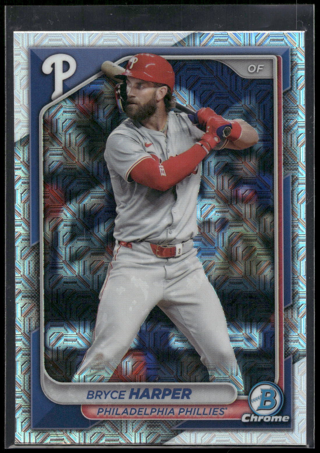 2024 Bowman Chrome #40 Bryce Harper Mojo Refractors