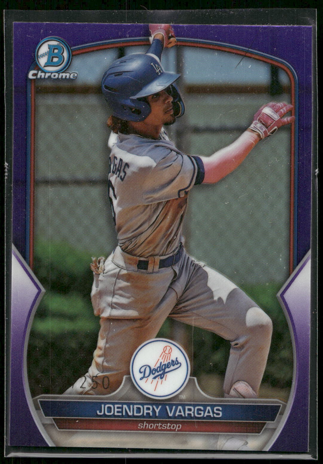 2023 Bowman Draft #BDC-74 Joendry Vargas Chrome Purple Refractor #/250