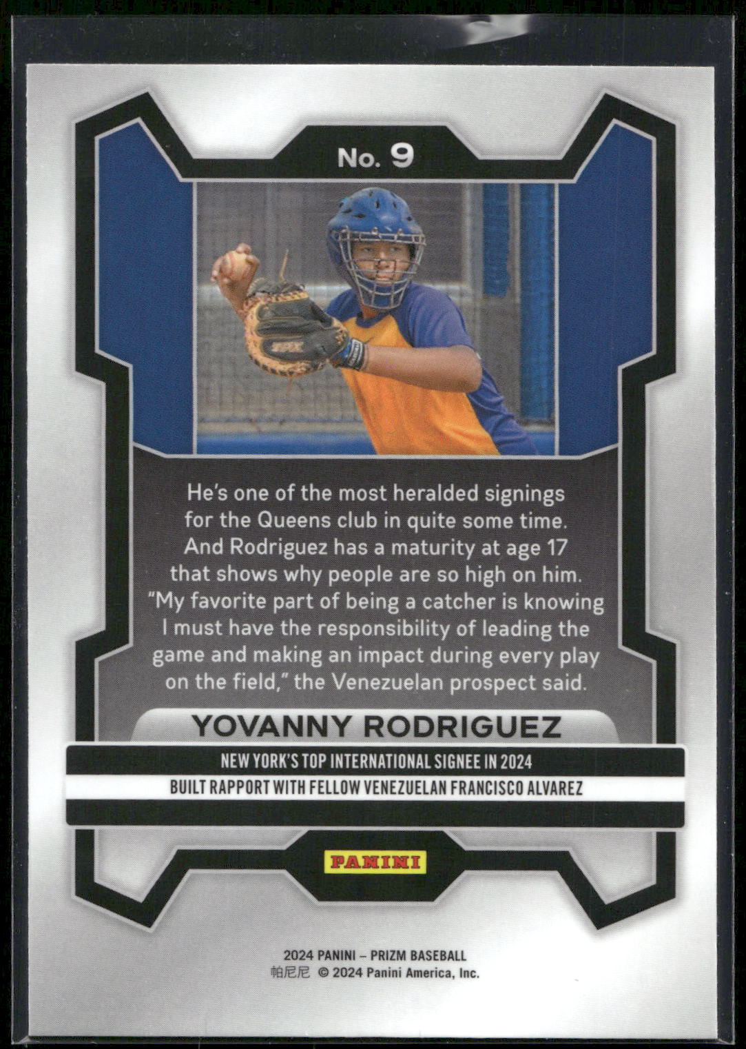 2024 Panini Prizm #9 Yovanny Rodriguez