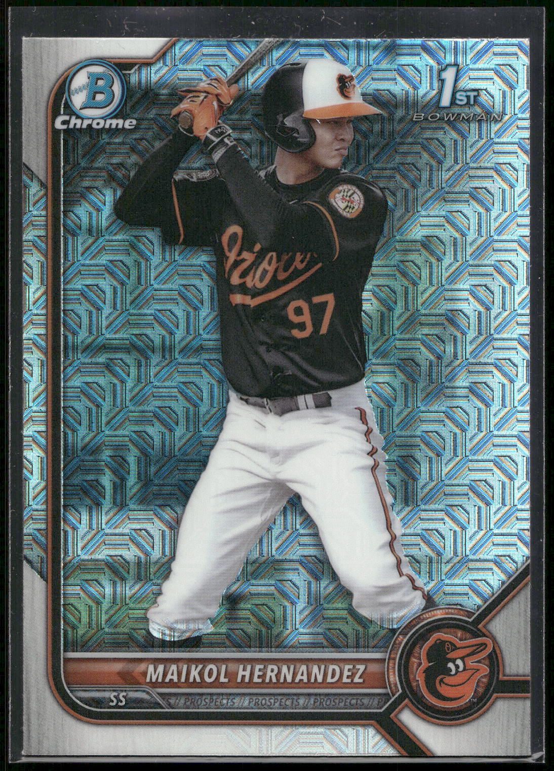 2022 Bowman Chrome #BCP-155 Maikol Hernandez Prospects Mojo Refractor