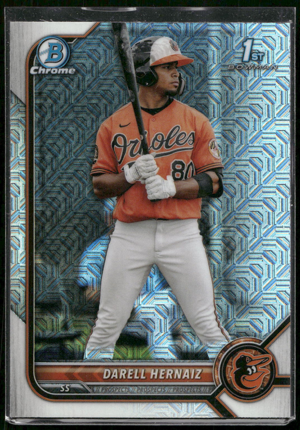 2022 Bowman #BCP-27 Darell Hernaiz Chrome Prospects Mojo Refractors