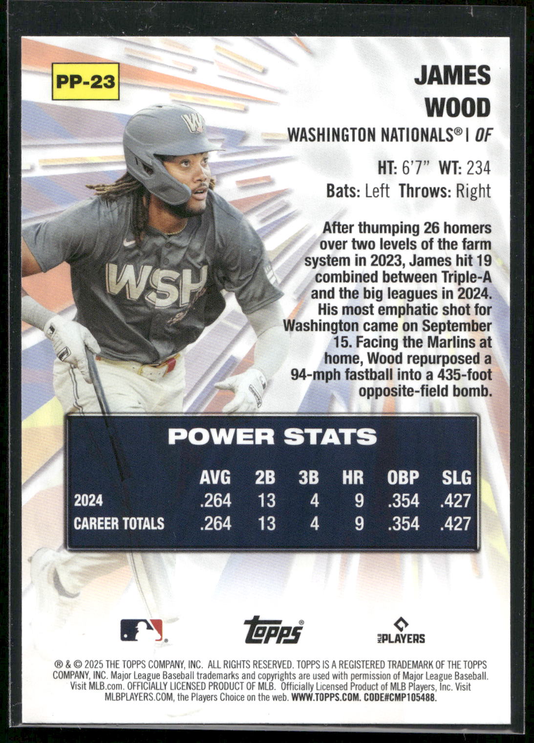 2025 Topps #PP-23 James Wood Power Players
