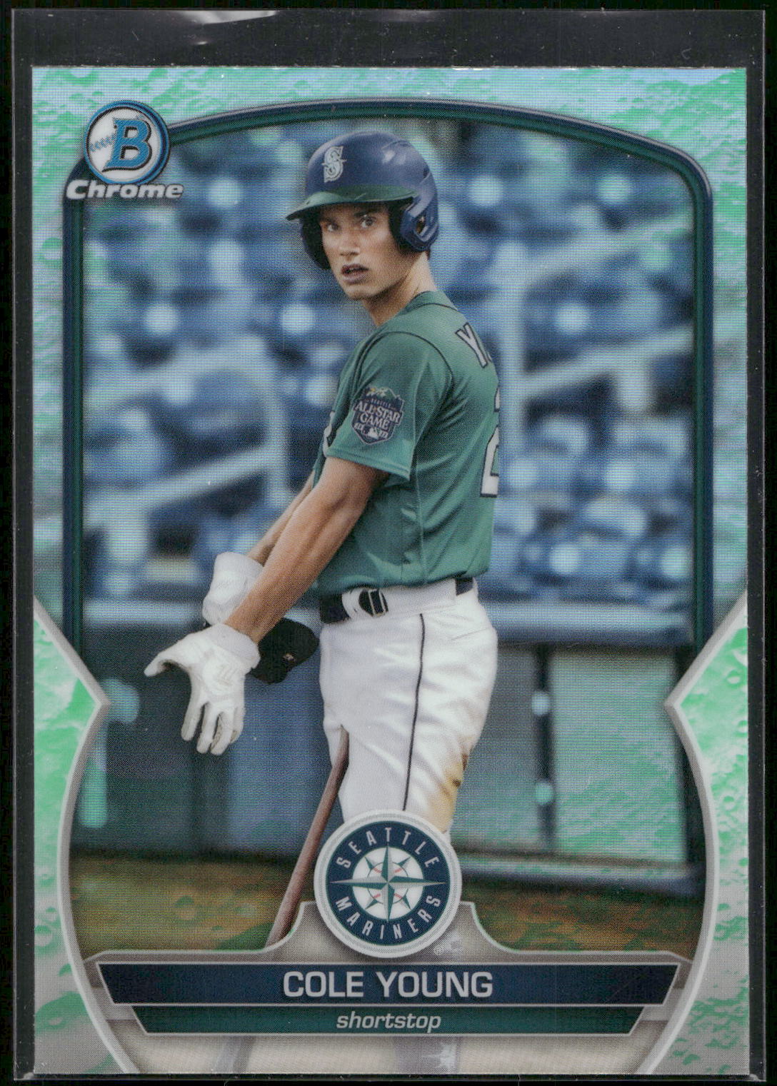 2023 Bowman #BCP-9 Cole Young Chrome Prospects Lunar Glow Refractors