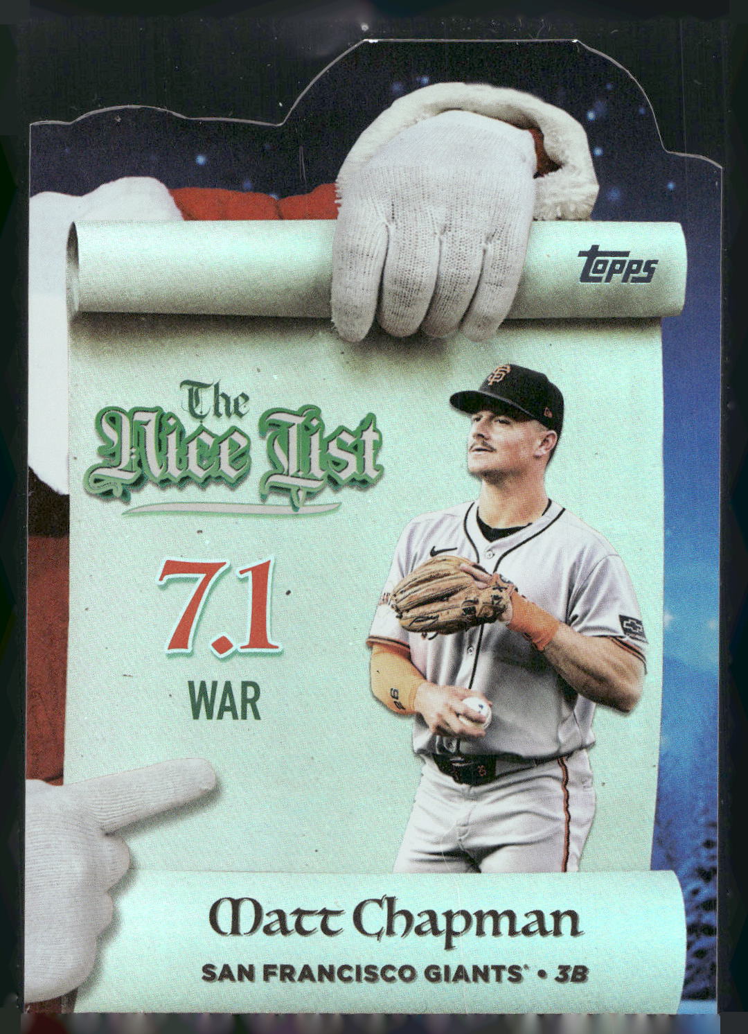 2025 Topps Holiday #MNL-8 Matt Chapman Making the Nice List