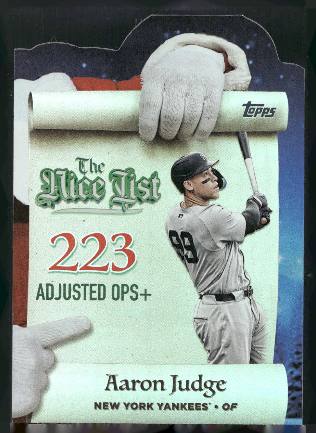 2025 Topps Holiday #MNL-25 Aaron Judge Making the Nice List