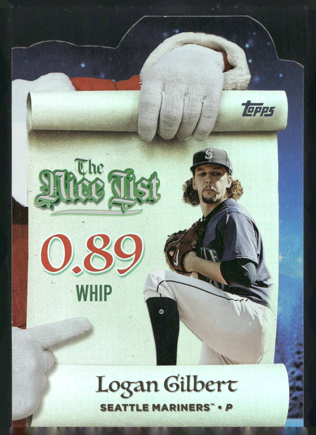 2025 Topps Holiday #MNL-17 Logan Gilbert Making the Nice List