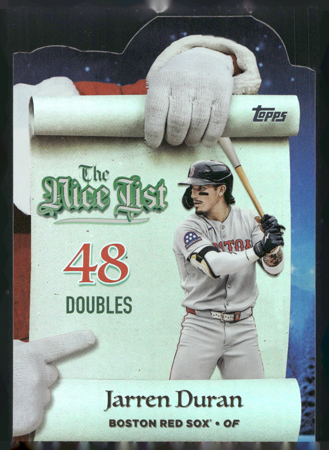 2025 Topps Holiday #MNL-24 Jarren Duran Making the Nice List