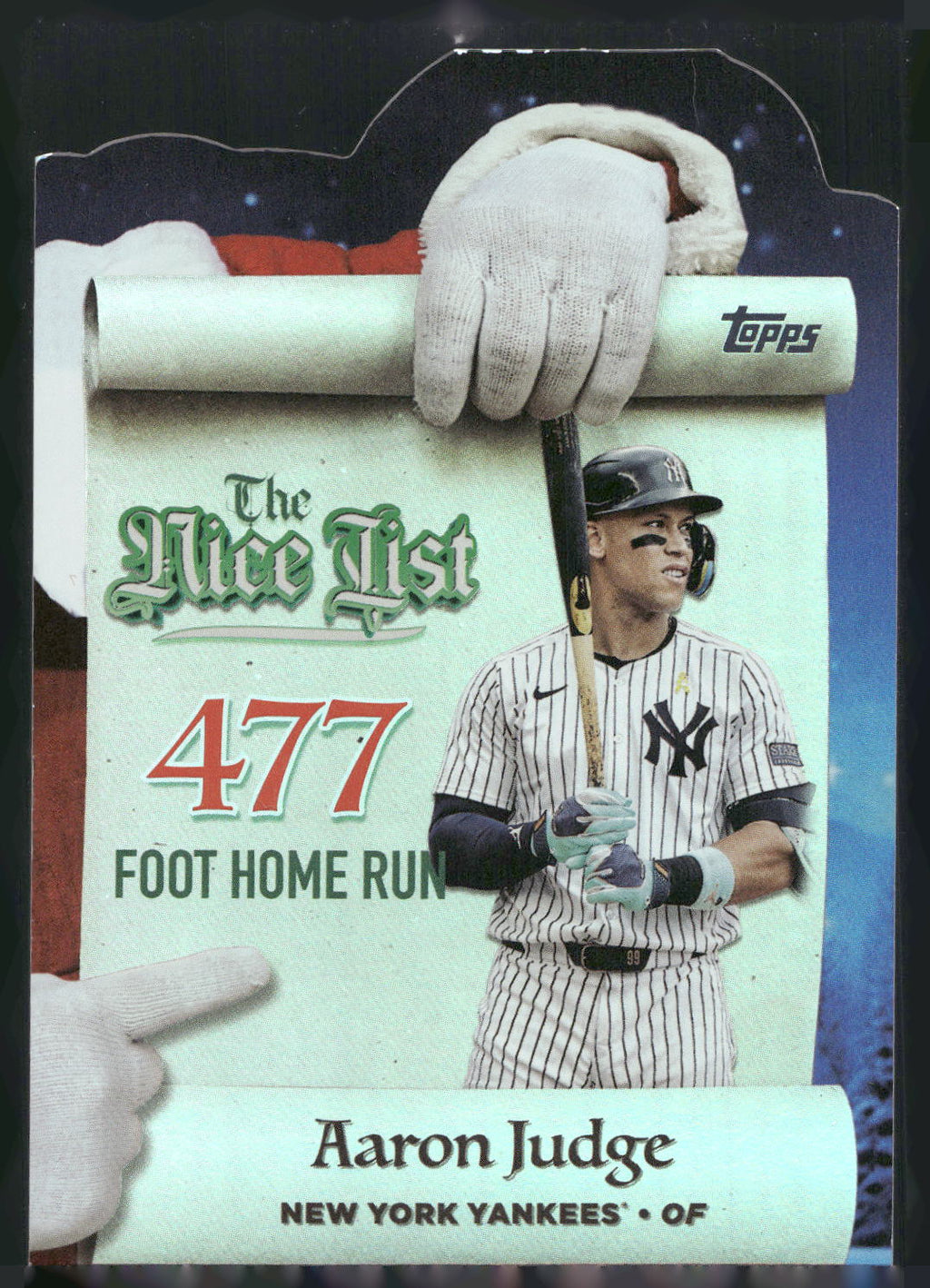 2025 Topps Holiday #MNL-20 Aaron Judge Making the Nice List