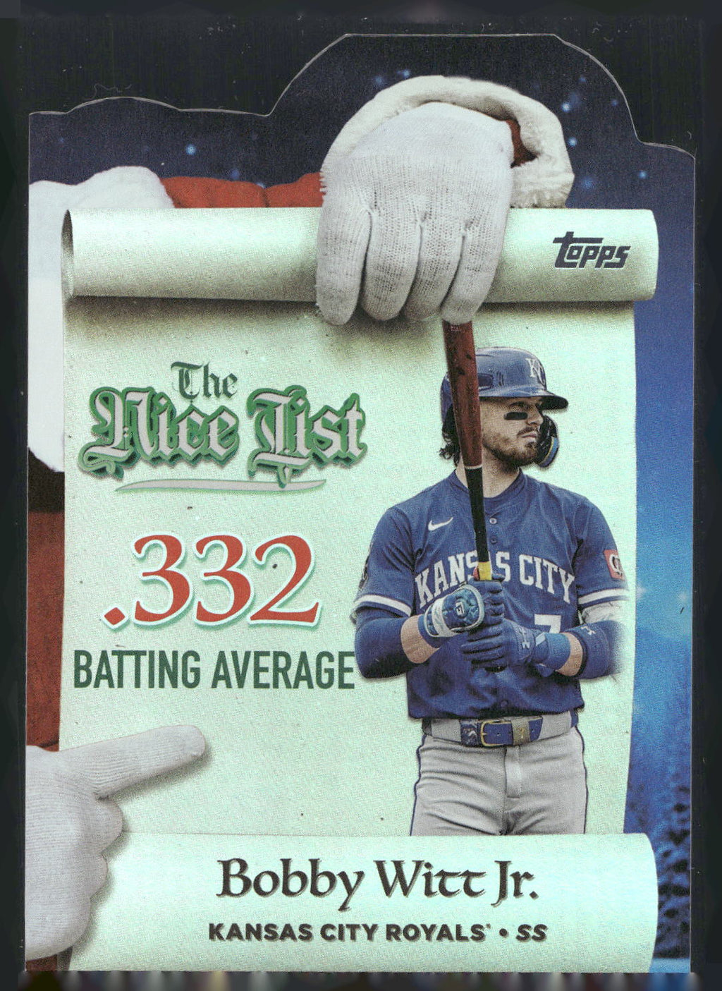 2025 Topps Holiday #MNL-4 Bobby Witt Jr. Making the Nice List