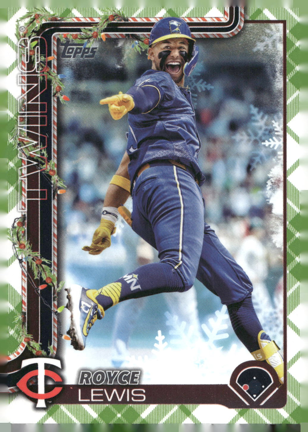 2025 Topps Holiday #H194 Royce Lewis Green Holiday Plaid