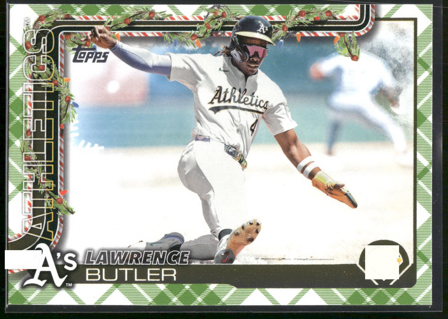 2025 Topps Holiday #H80 Lawrence Butler Green Holiday Plaid