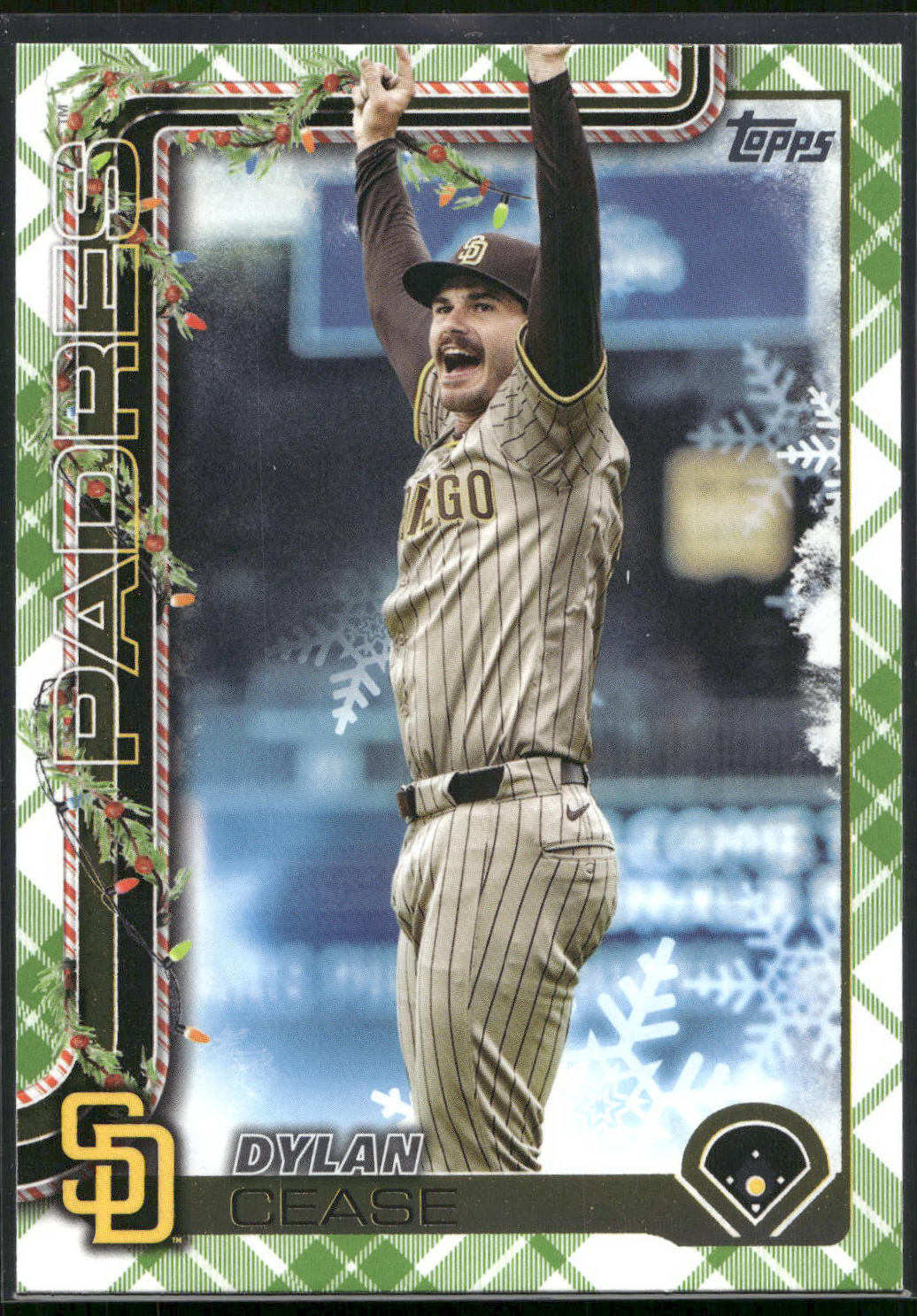 2025 Topps Holiday #H77 Dylan Cease Green Holiday Plaid