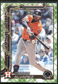 2025 Topps Holiday #H44 Yordan Alvarez Green Holiday Plaid