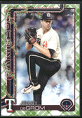 2025 Topps Holiday #H196 Jacob deGrom Green Holiday Plaid