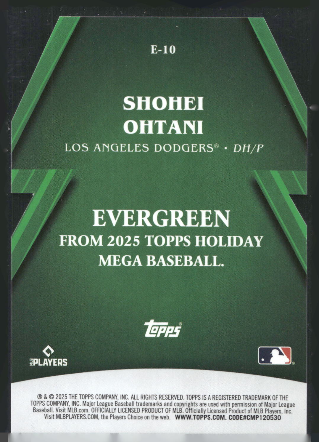 2025 Topps Holiday #E-10 Shohei Ohtani Evergreen