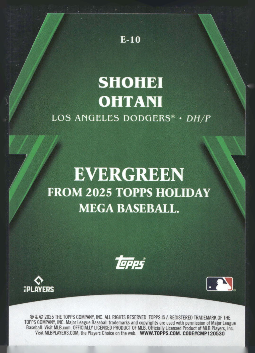 2025 Topps Holiday #E-10 Shohei Ohtani Evergreen