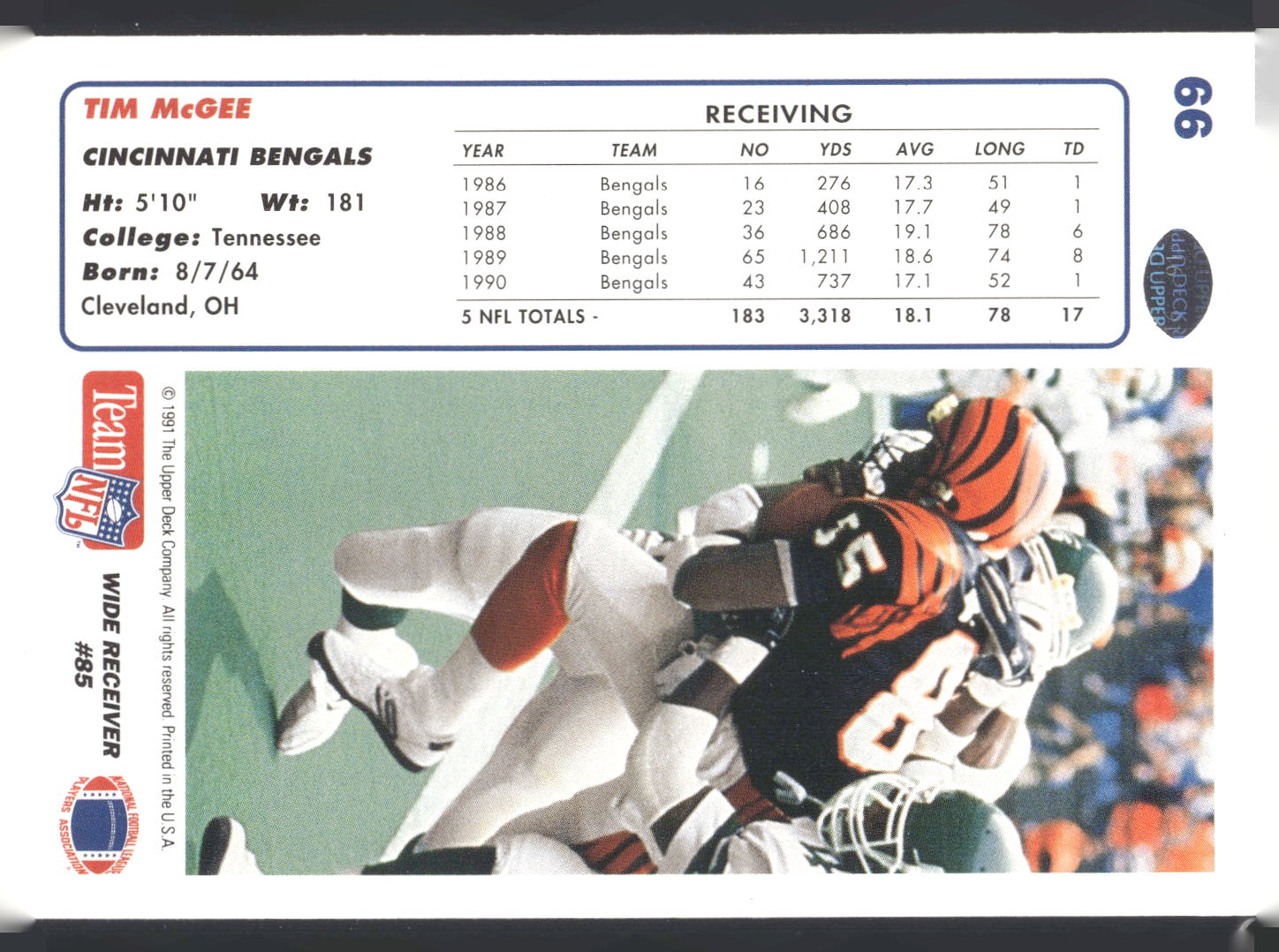 1991 Upper Deck #66 Tim McGee