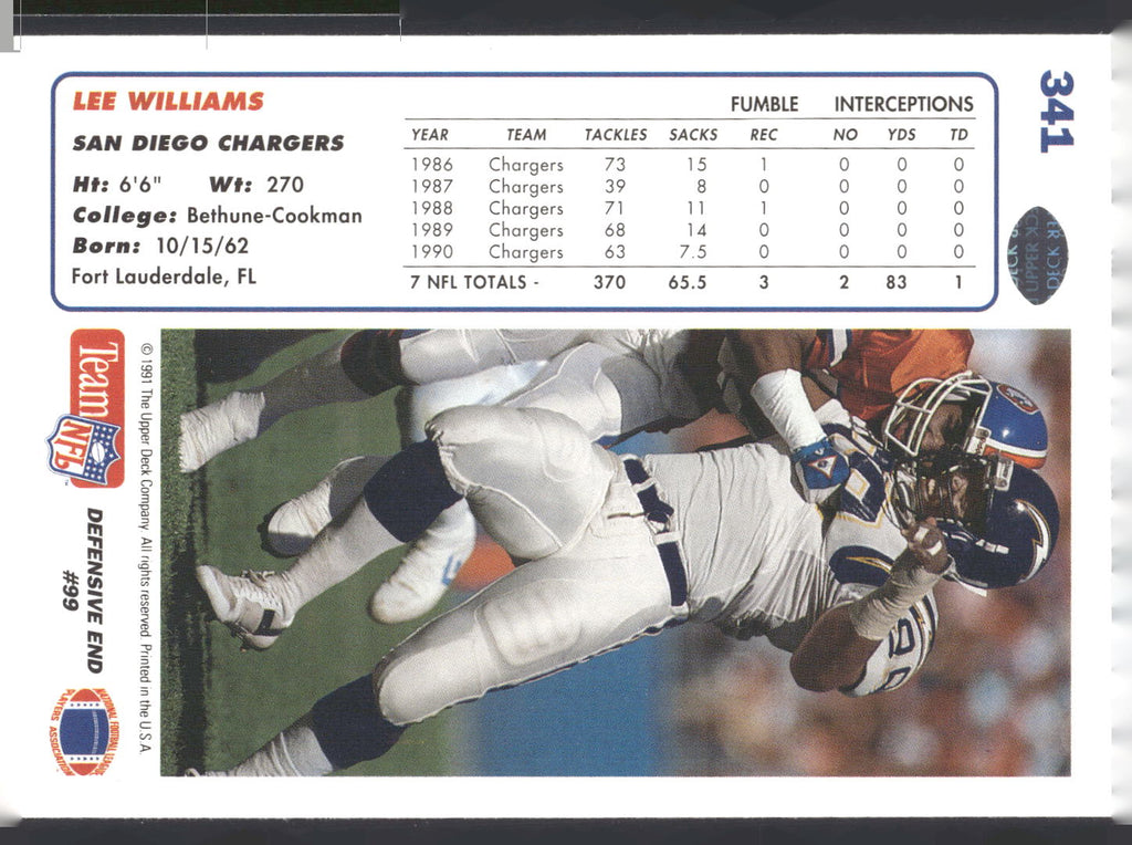 1991 Upper Deck #341 Lee Williams